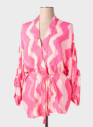 Kimono striukė rožinė GOLD & SILVER moteris