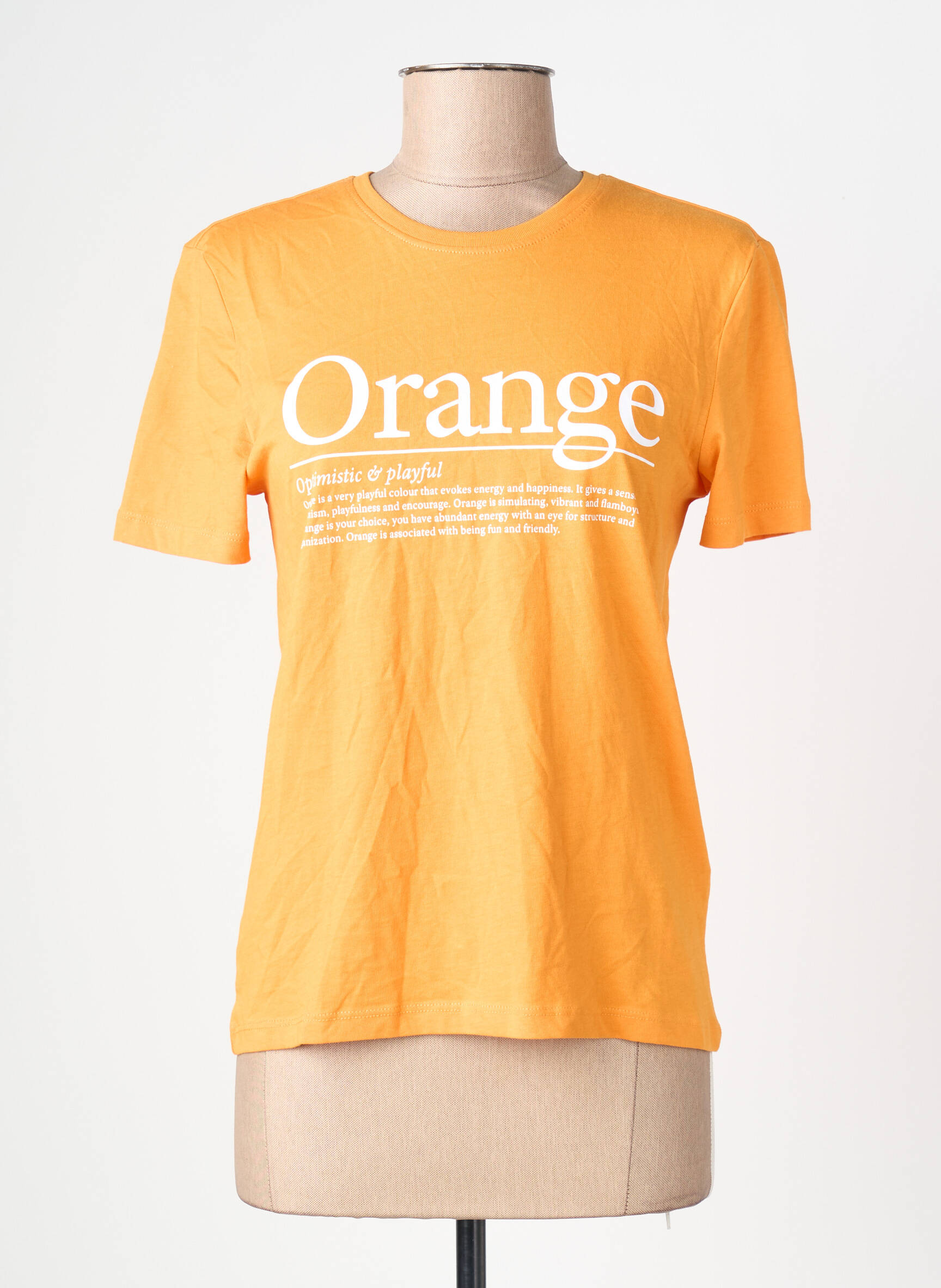 T-marškinys oranžinė ONLY moteris