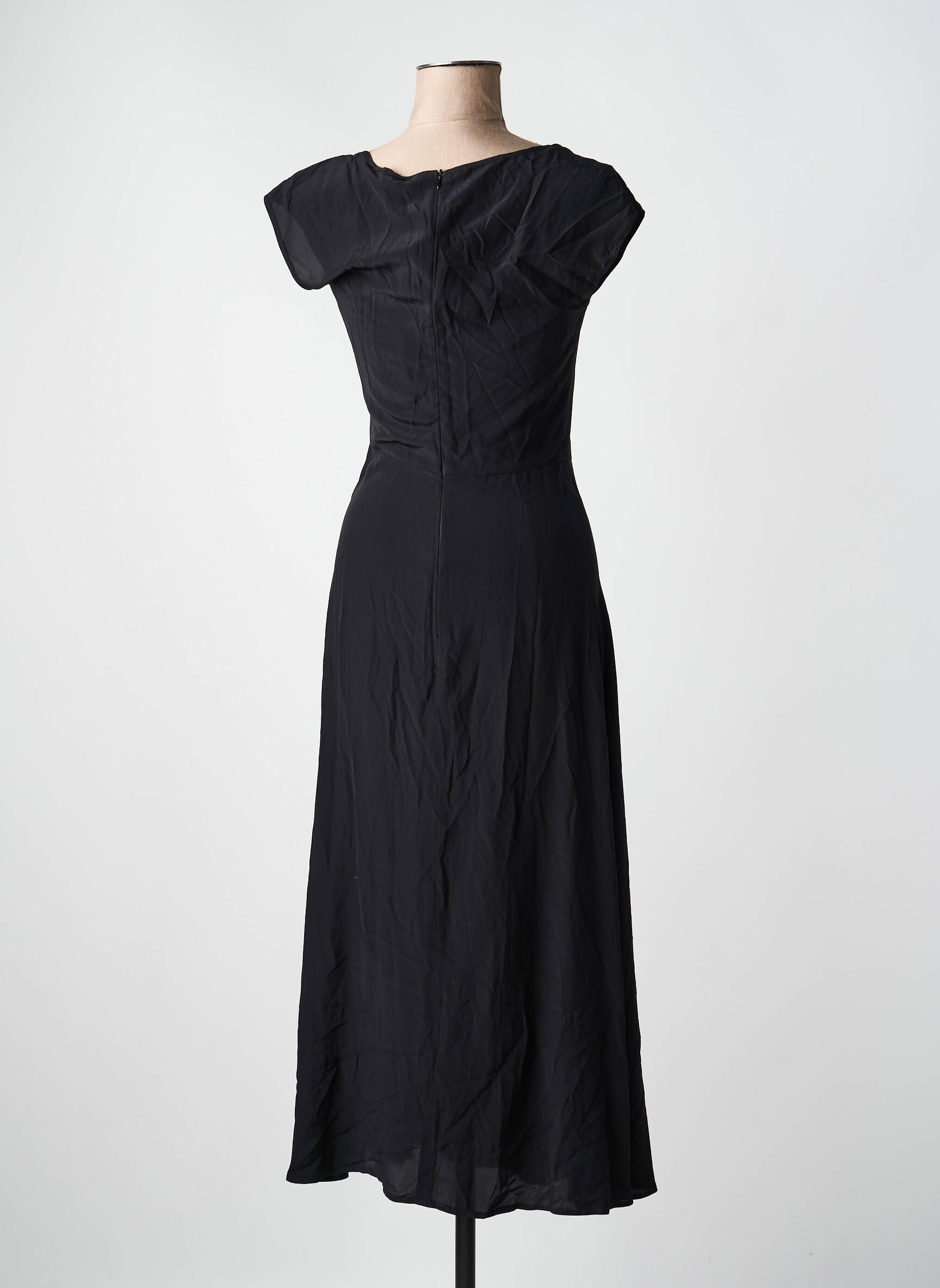 Pusilgių suknelė juodas ASTRID BLACK LABEL moteris