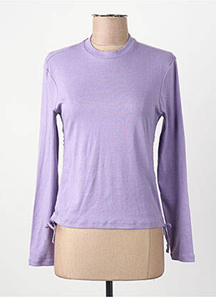 T-marškinys violetinis ONLY moteris