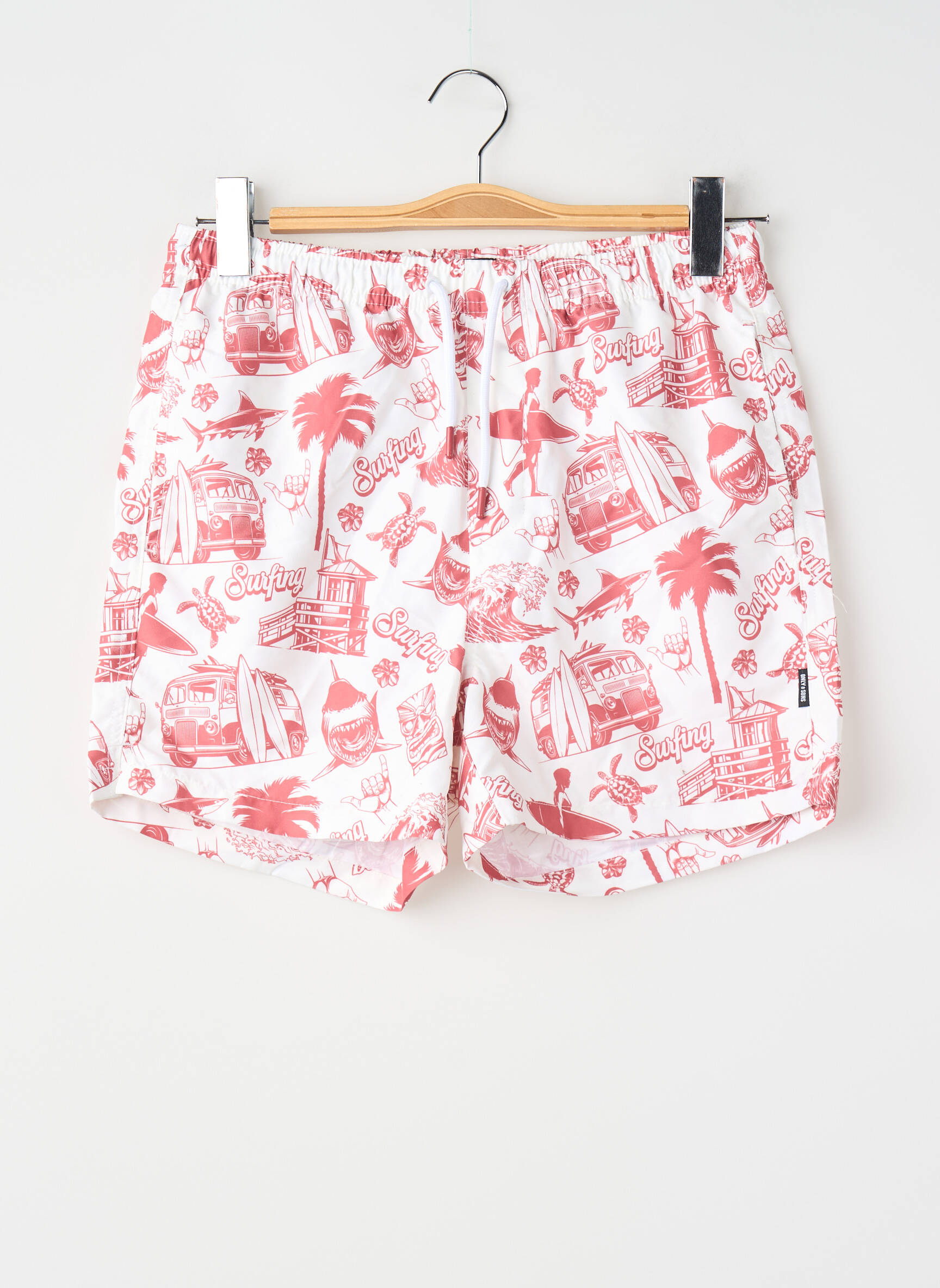 Maudymosi šortas baltas ONLY&SONS vyras