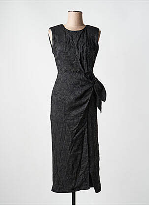 Pusilgių suknelė juodas ASTRID BLACK LABEL moteris