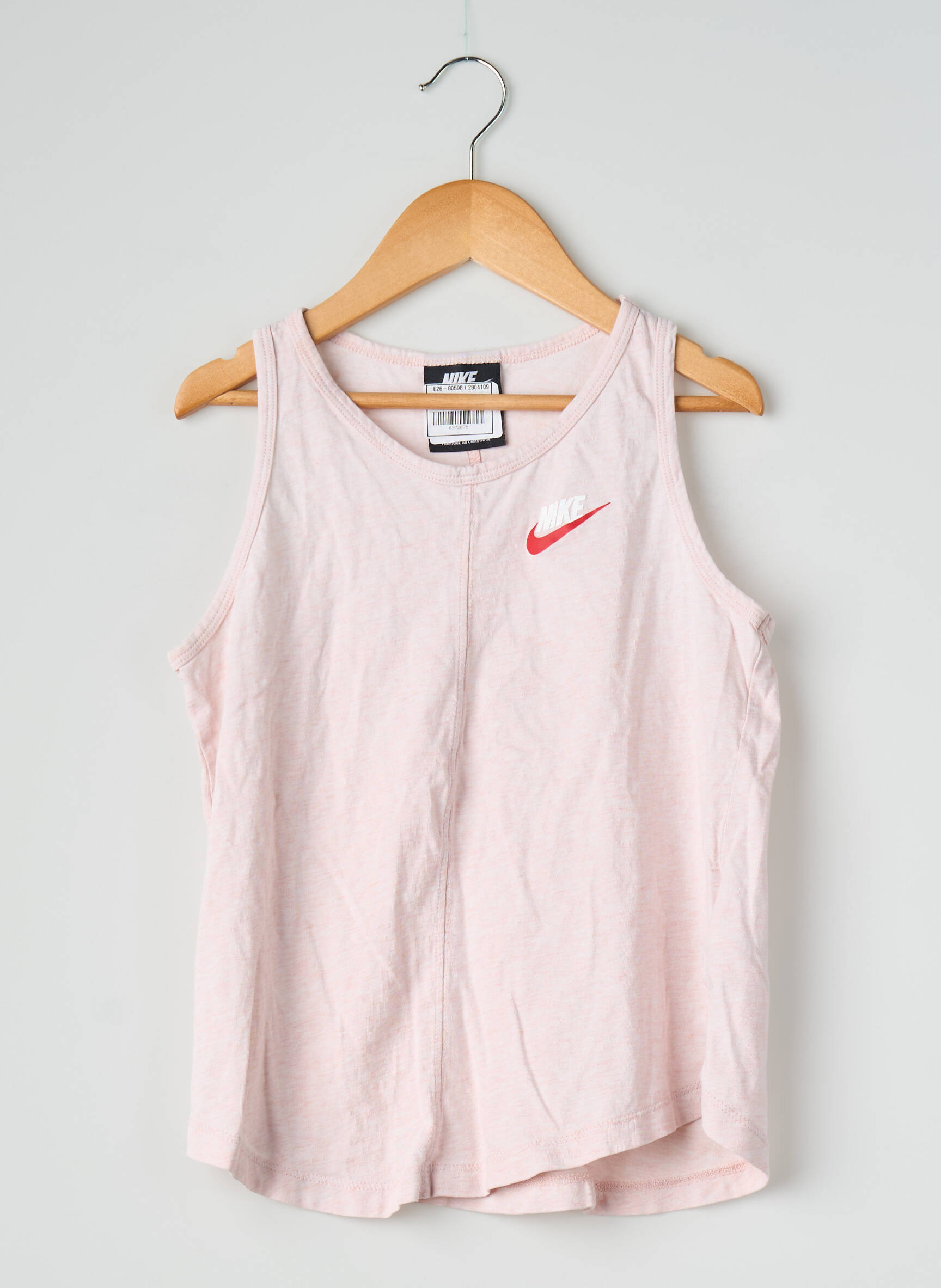 Marškiniai be rankovių rožinė NIKE moteris