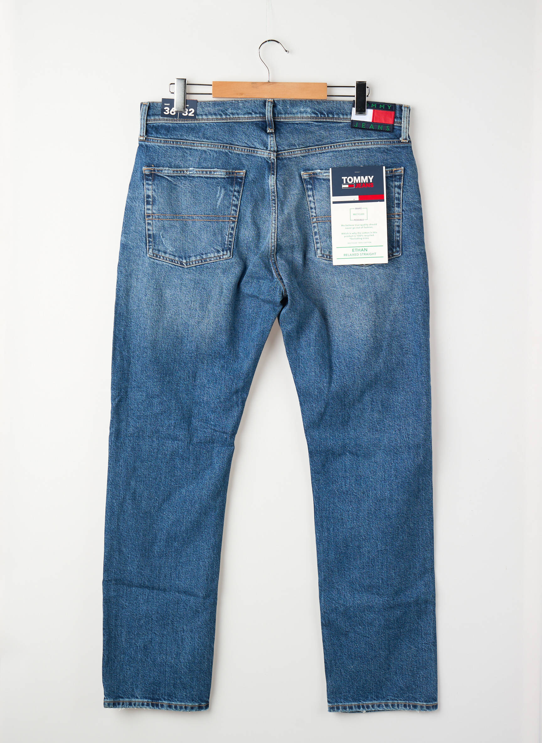 Tiesios kirpimo džinsai mėlyna TOMMY HILFIGER vyras