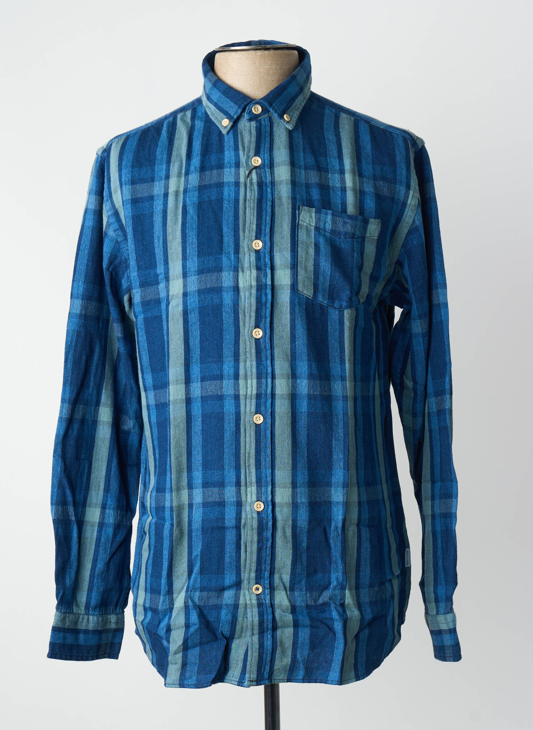Ilgomis rankovėmis marškinys mėlyna JACK & JONES vyras