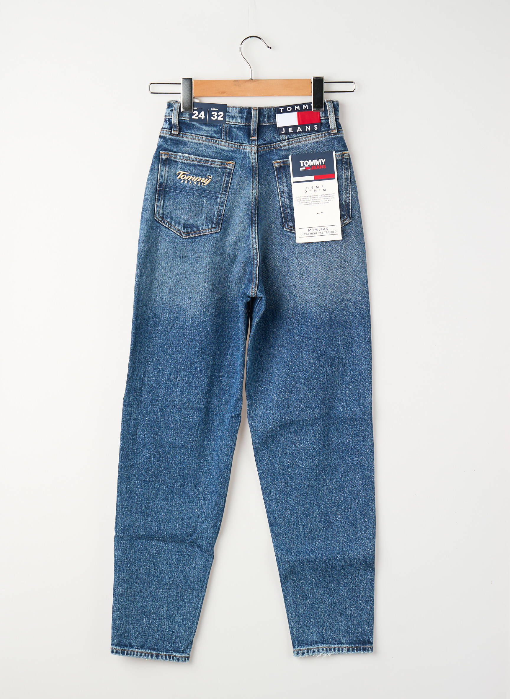 Mama džinsai mėlyna TOMMY HILFIGER moteris