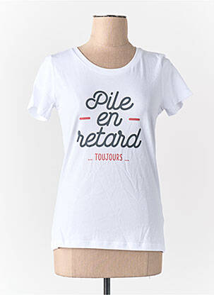 T-marškinys baltas MONSIEUR TSHIRT moteris