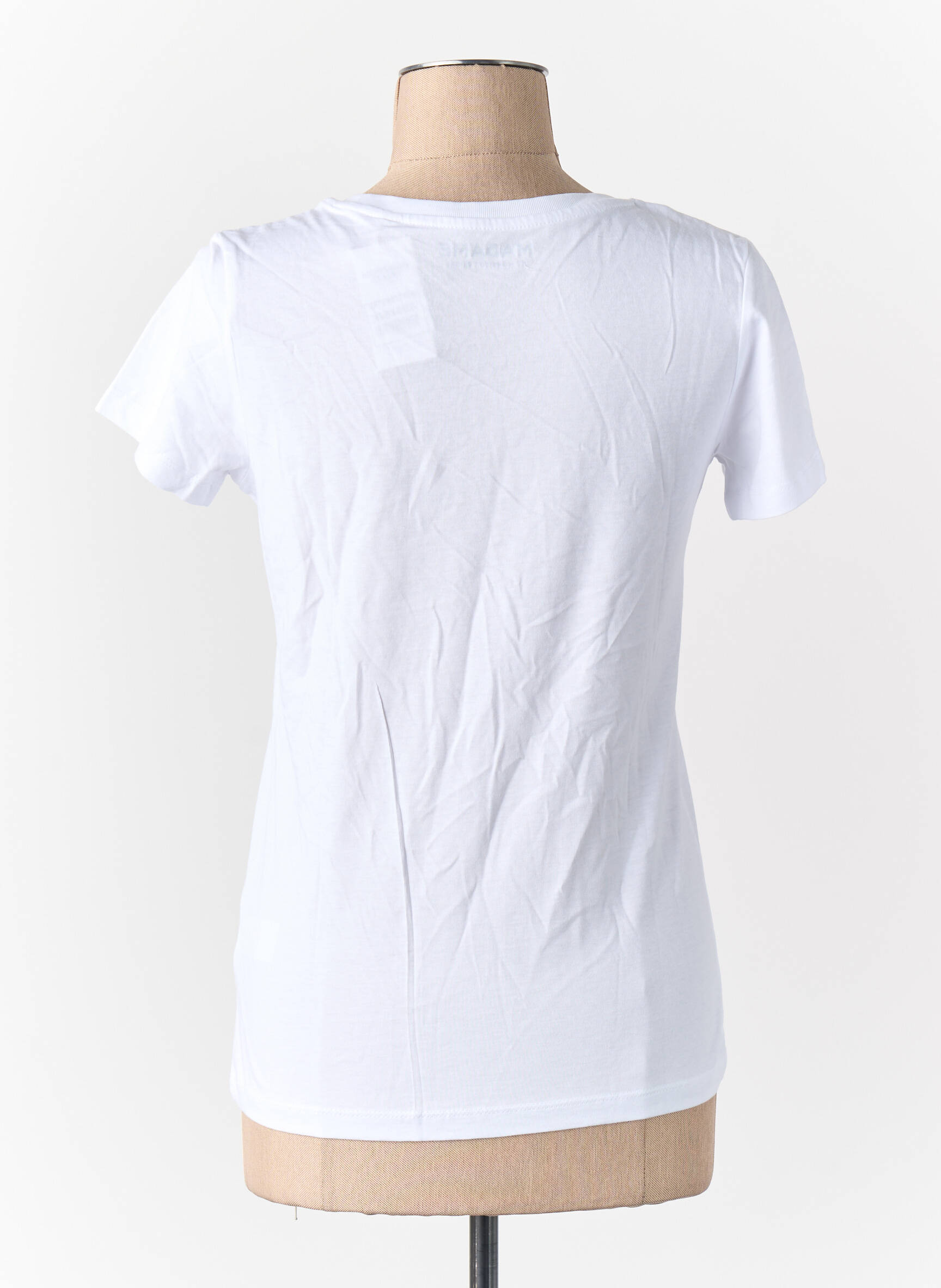 T-marškinys baltas MONSIEUR TSHIRT moteris