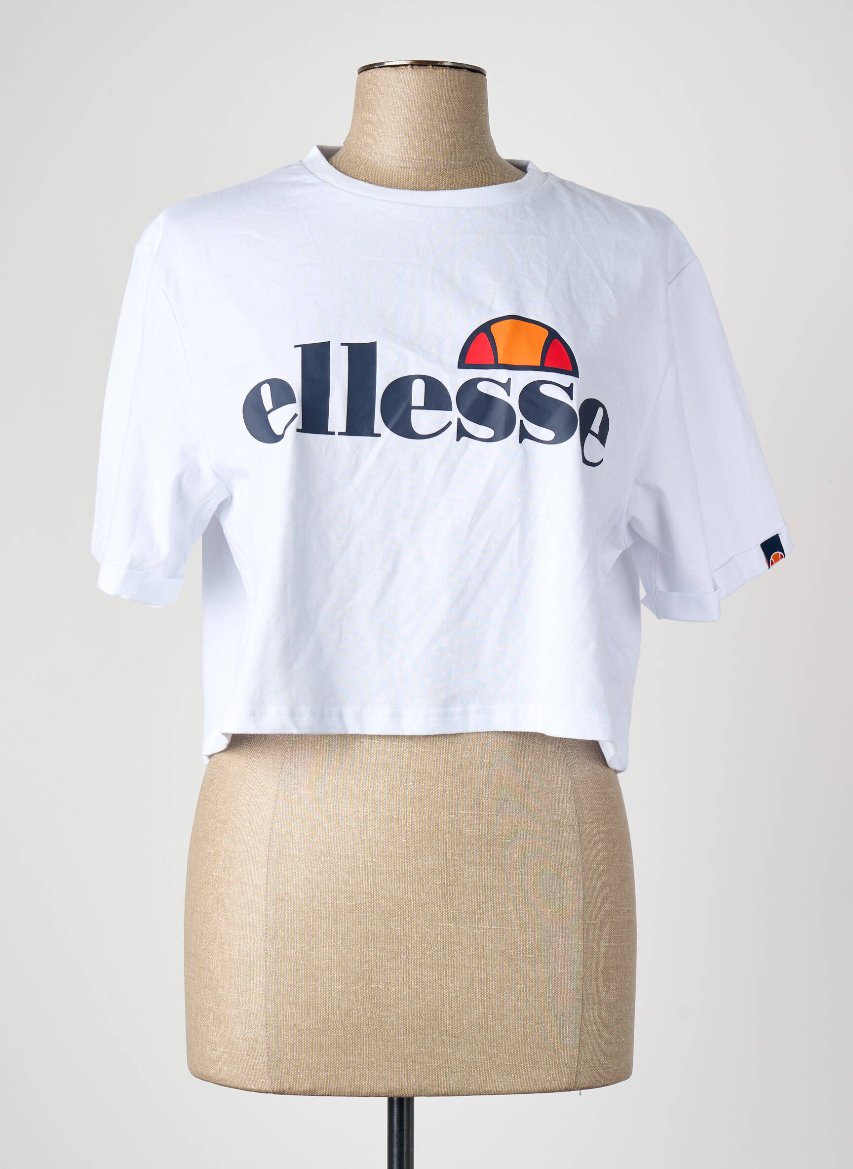 T-marškinys baltas ELLESSE moteris