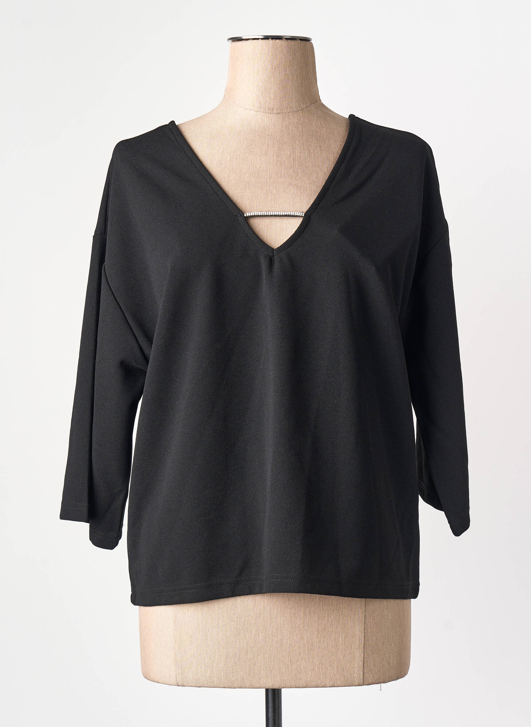 Bluzonai 3/4 rankovės 3/4 rankovės juodas VERO MODA moteris