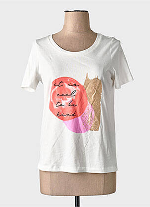 T-marškinys baltas VERO MODA moteris