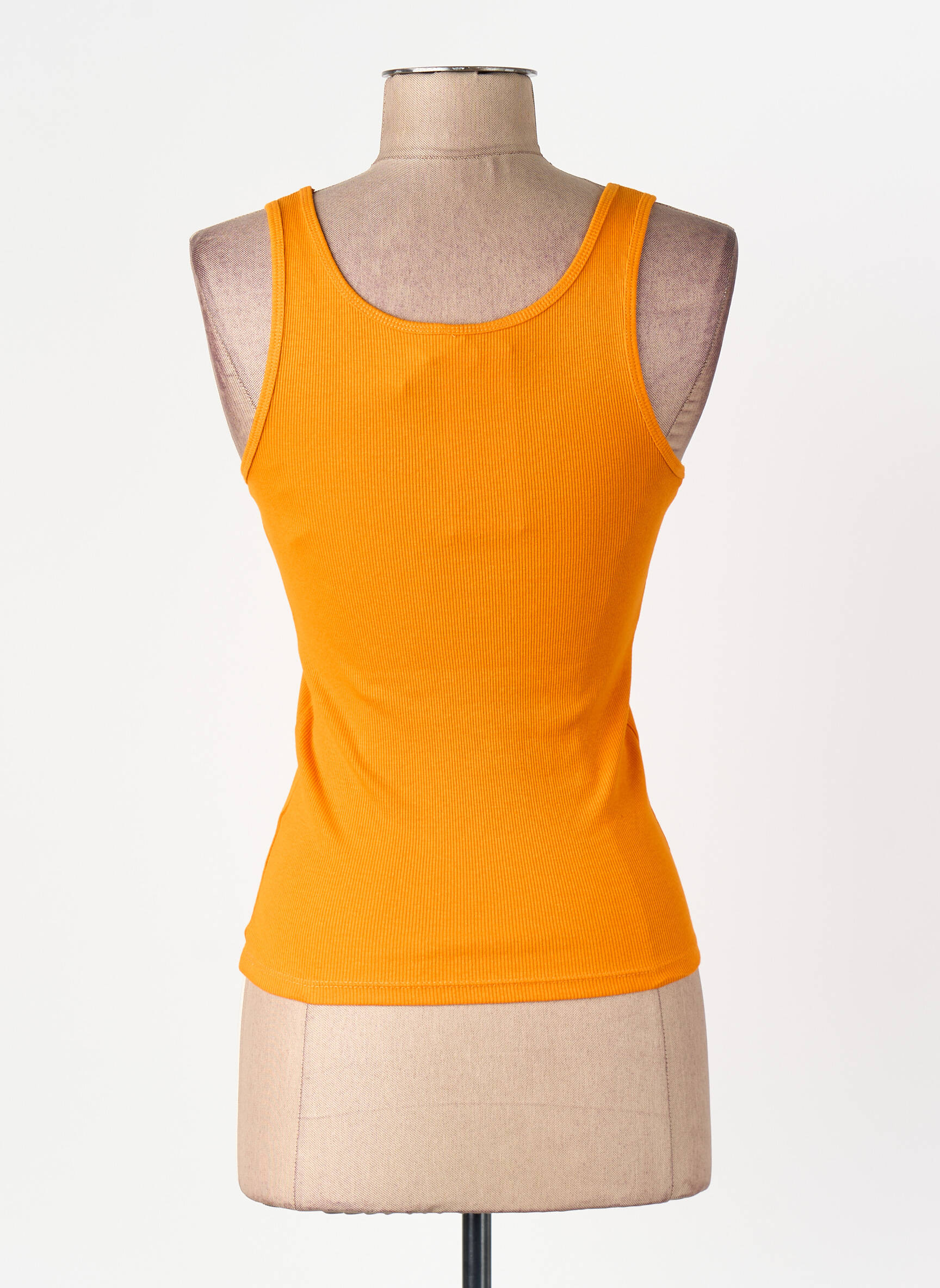 Marškiniai be rankovių apvalus kaklas be rankų oranžinė ONLY moteris