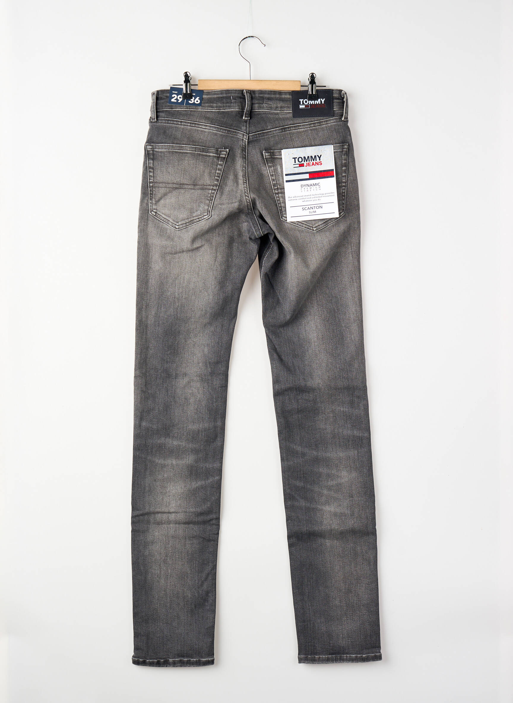 Lieknos džinsai pilka TOMMY HILFIGER vyras
