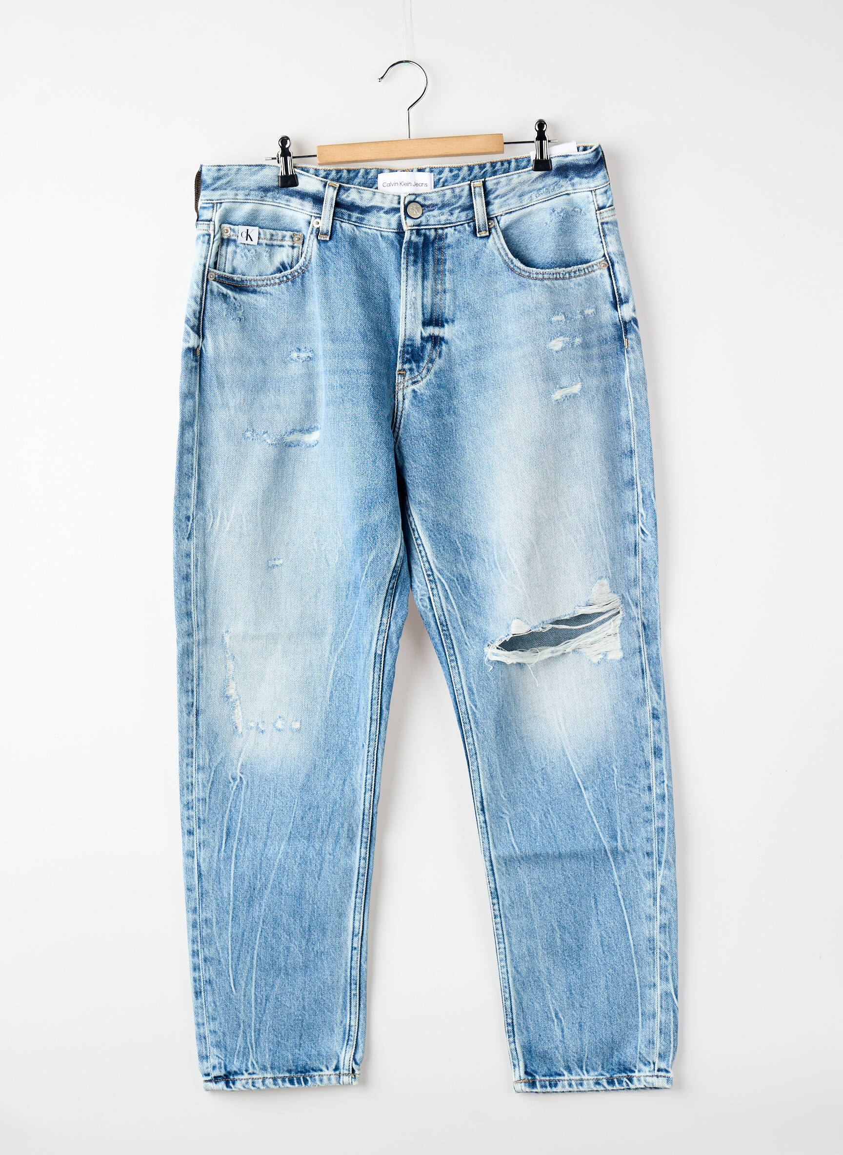 Tiesios kirpimo džinsai mėlyna CALVIN KLEIN vyras