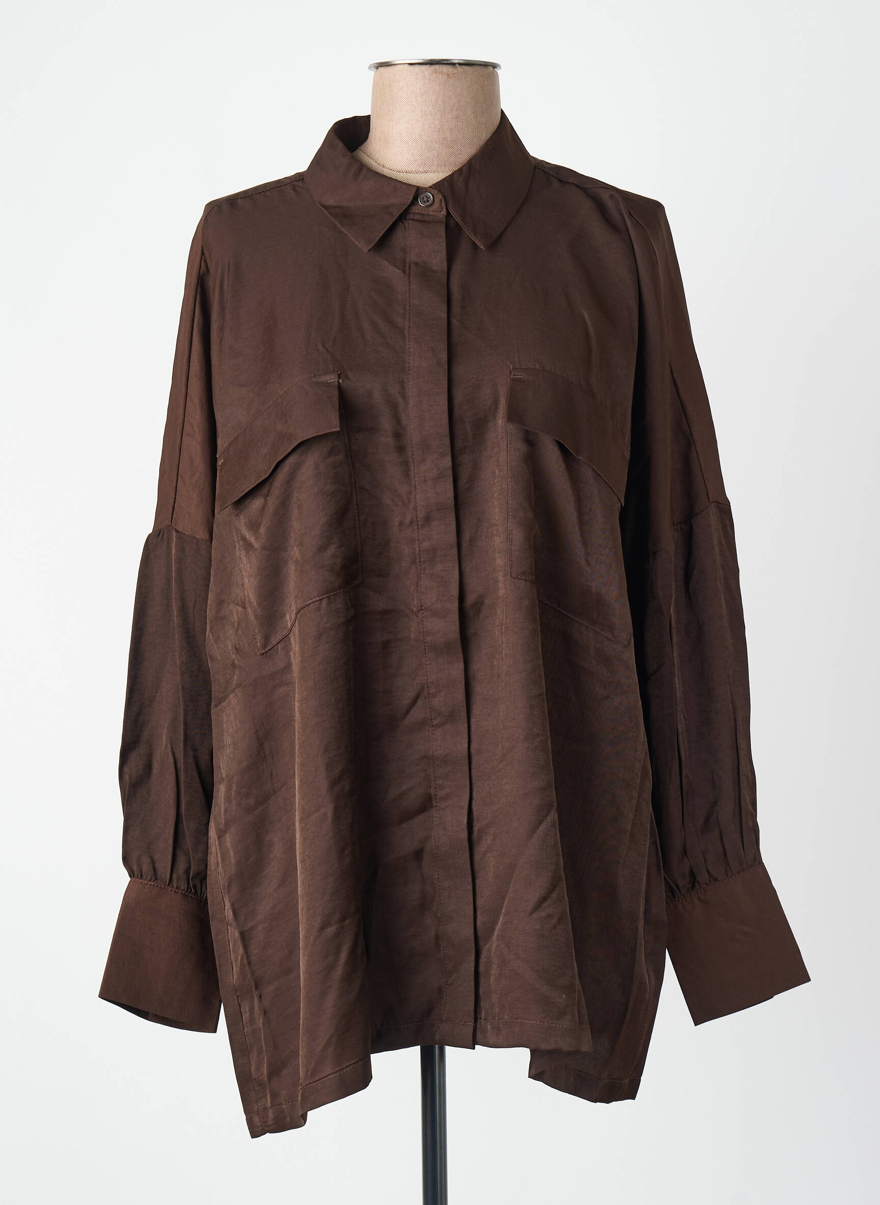 Moteriškas marškinys rudas VERO MODA moteris