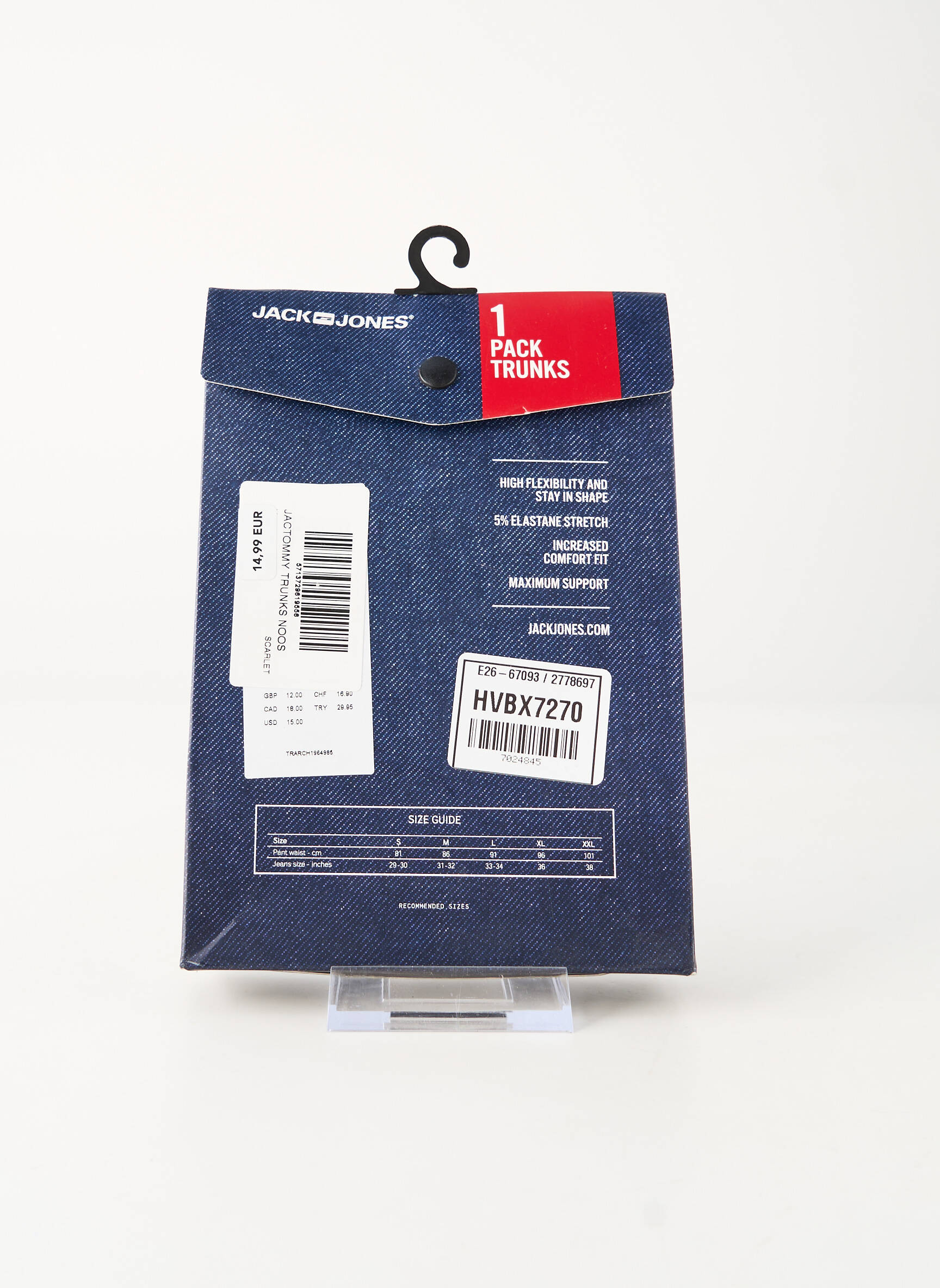 Bokseris raudona JACK & JONES vyras