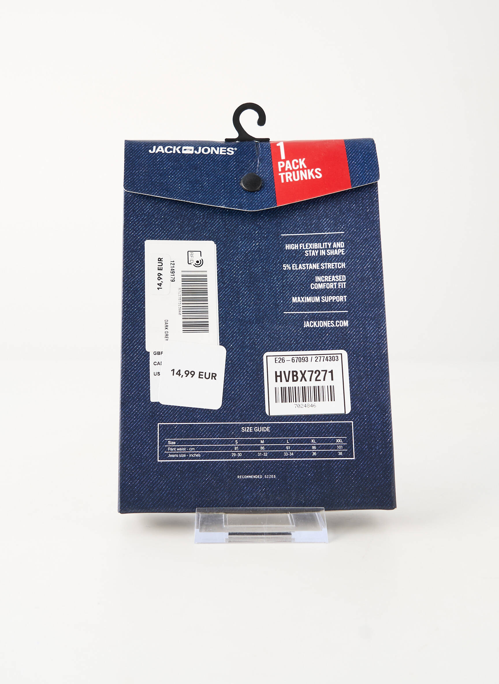 Bokseris pilka JACK & JONES vyras