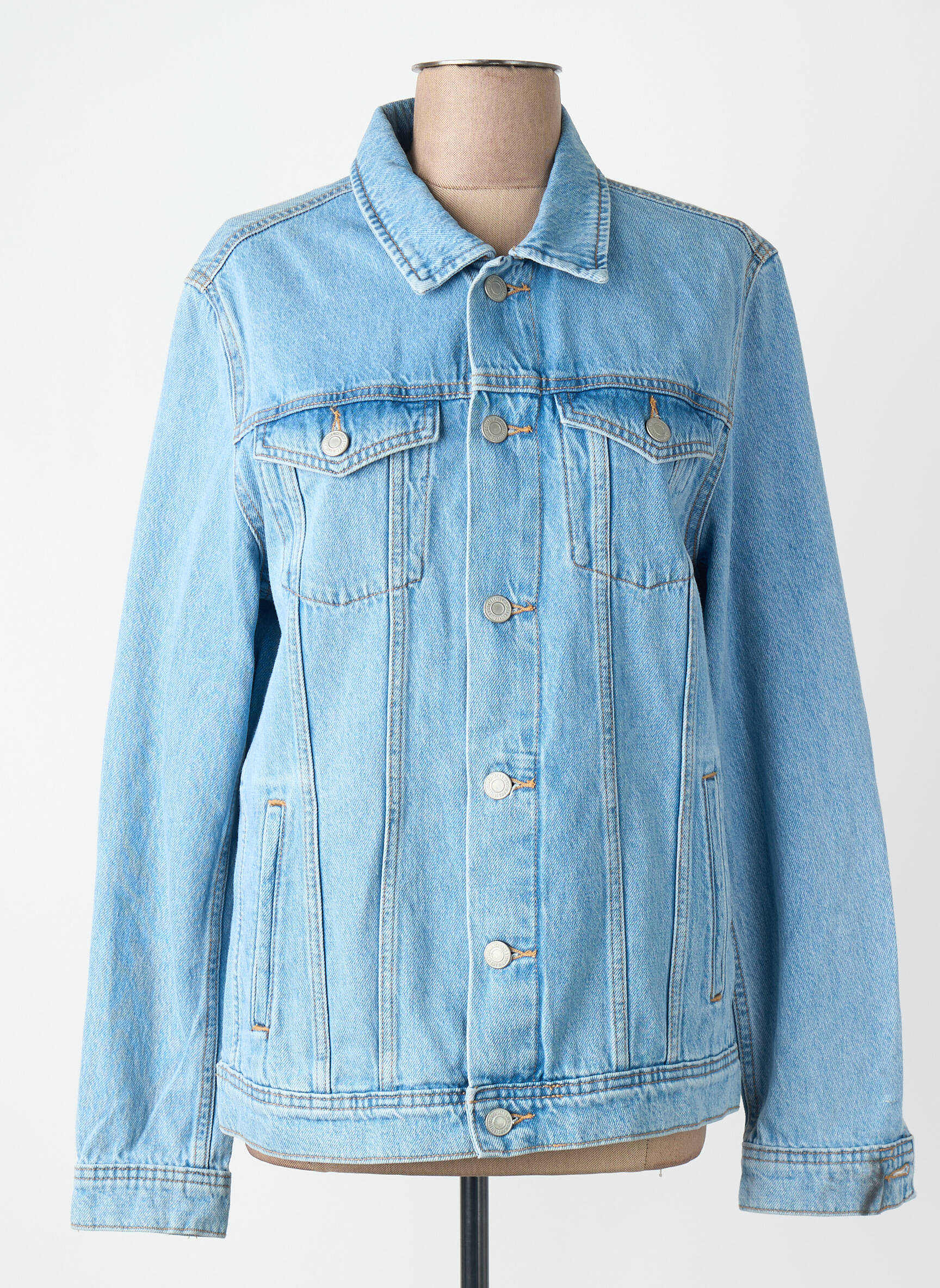 Džinsinė striukė mėlyna JACK & JONES vyras