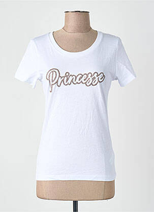 T-marškinys baltas MONSIEUR TSHIRT moteris