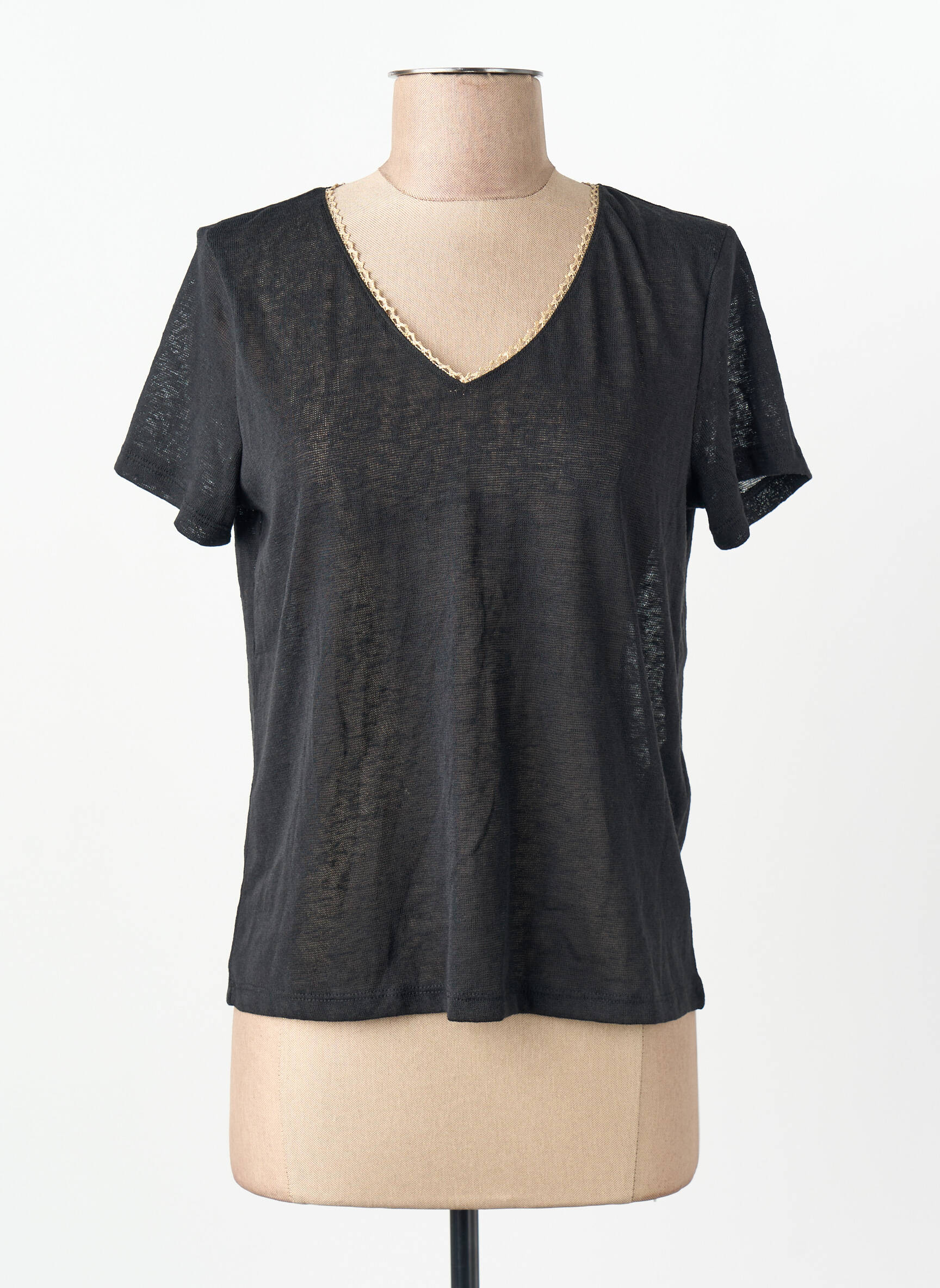 T-marškinys juodas VERO MODA moteris