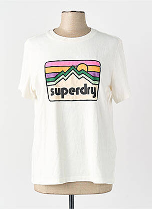 T-marškinys baltas SUPERDRY moteris