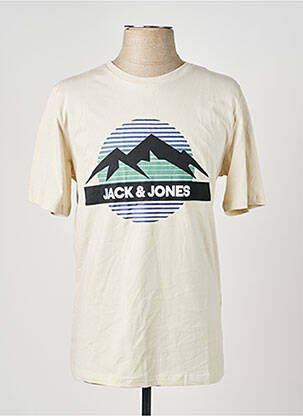 T-marškinys tiesi kirpimas trumpas rankovės bežinis JACK & JONES vyras