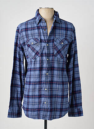 Ilgomis rankovėmis marškinys mėlyna JACK & JONES vyras