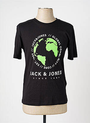 T-marškinys apvalus kaklas juodas JACK & JONES vyras