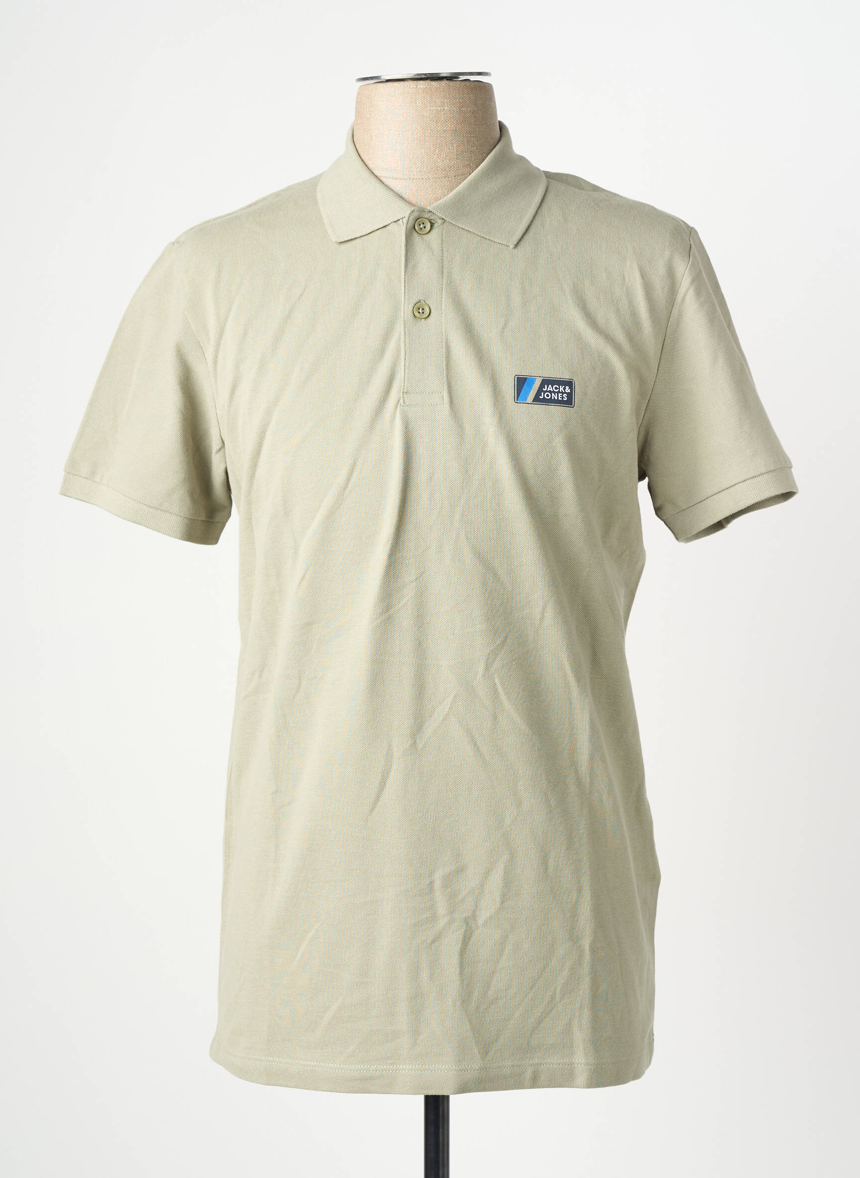 Polo tiesi kirpimas trumpas rankovės žalias JACK & JONES vyras