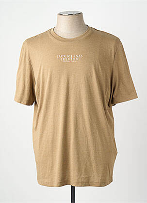 T-marškinys rudas JACK & JONES vyras