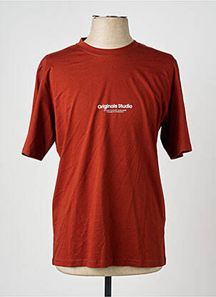 T-marškinys raudona JACK & JONES vyras