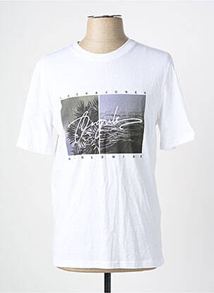 T-marškinys baltas JACK & JONES vyras