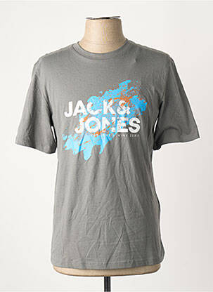 T-marškinys apvalus kaklas pilka JACK & JONES vyras