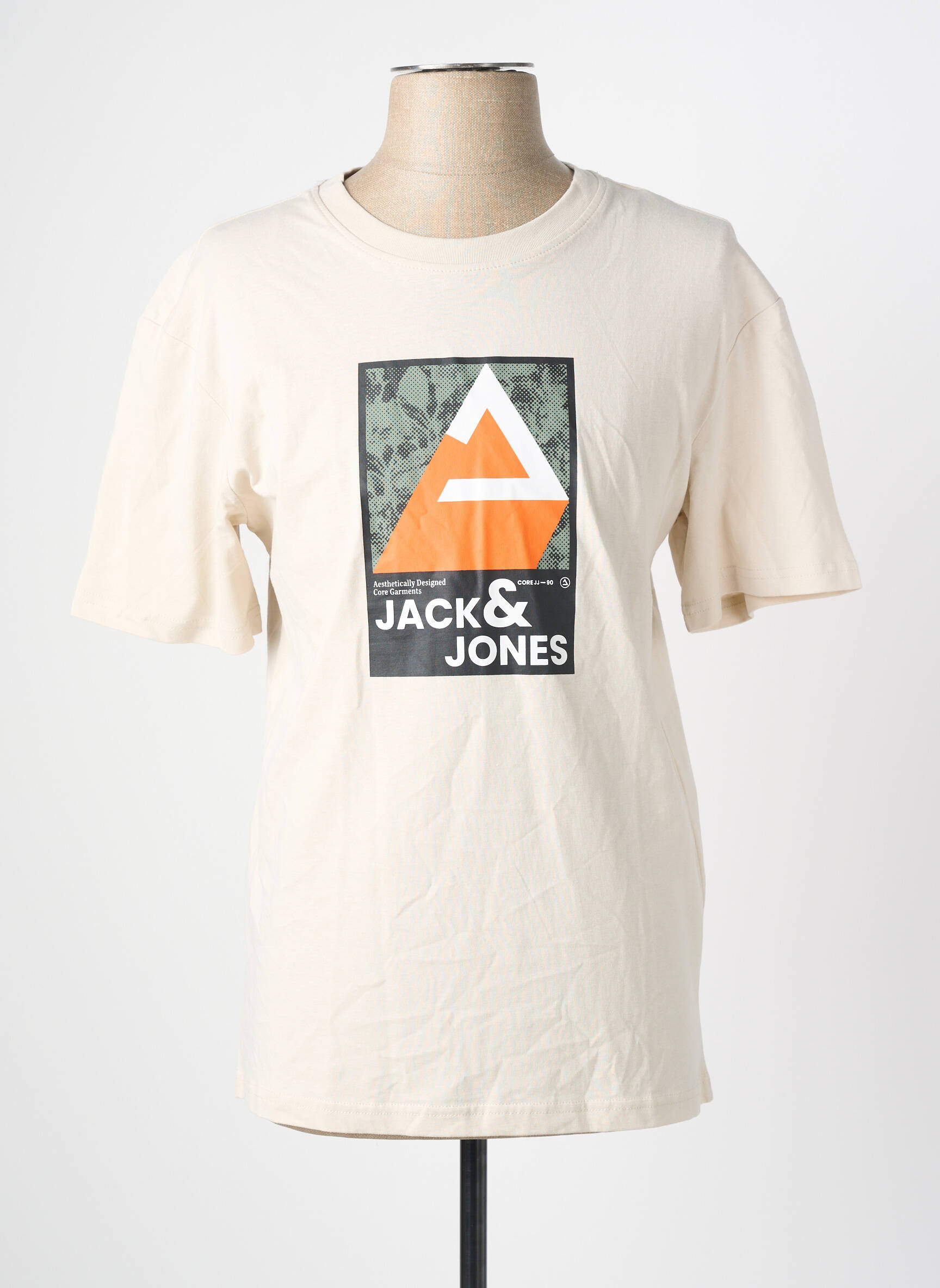 T-marškinys apvalus kaklas trumpas rankovės bežinis JACK & JONES vyras