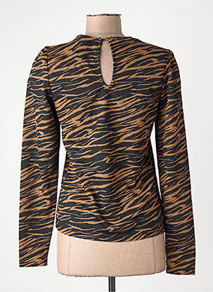 T-marškinys tiesi kirpimas rudas ONLY moteris