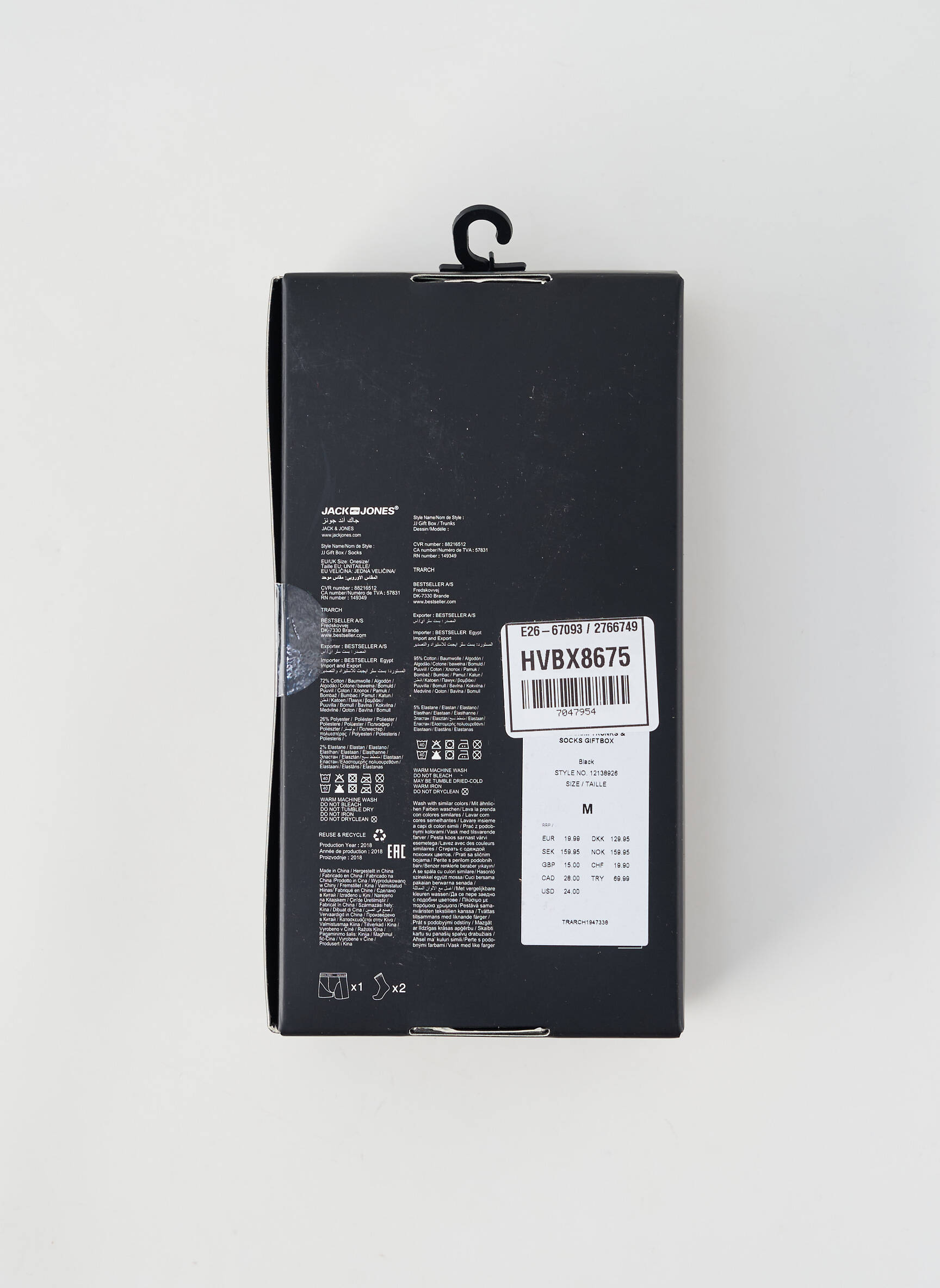 Bokseris juodas JACK & JONES vyras