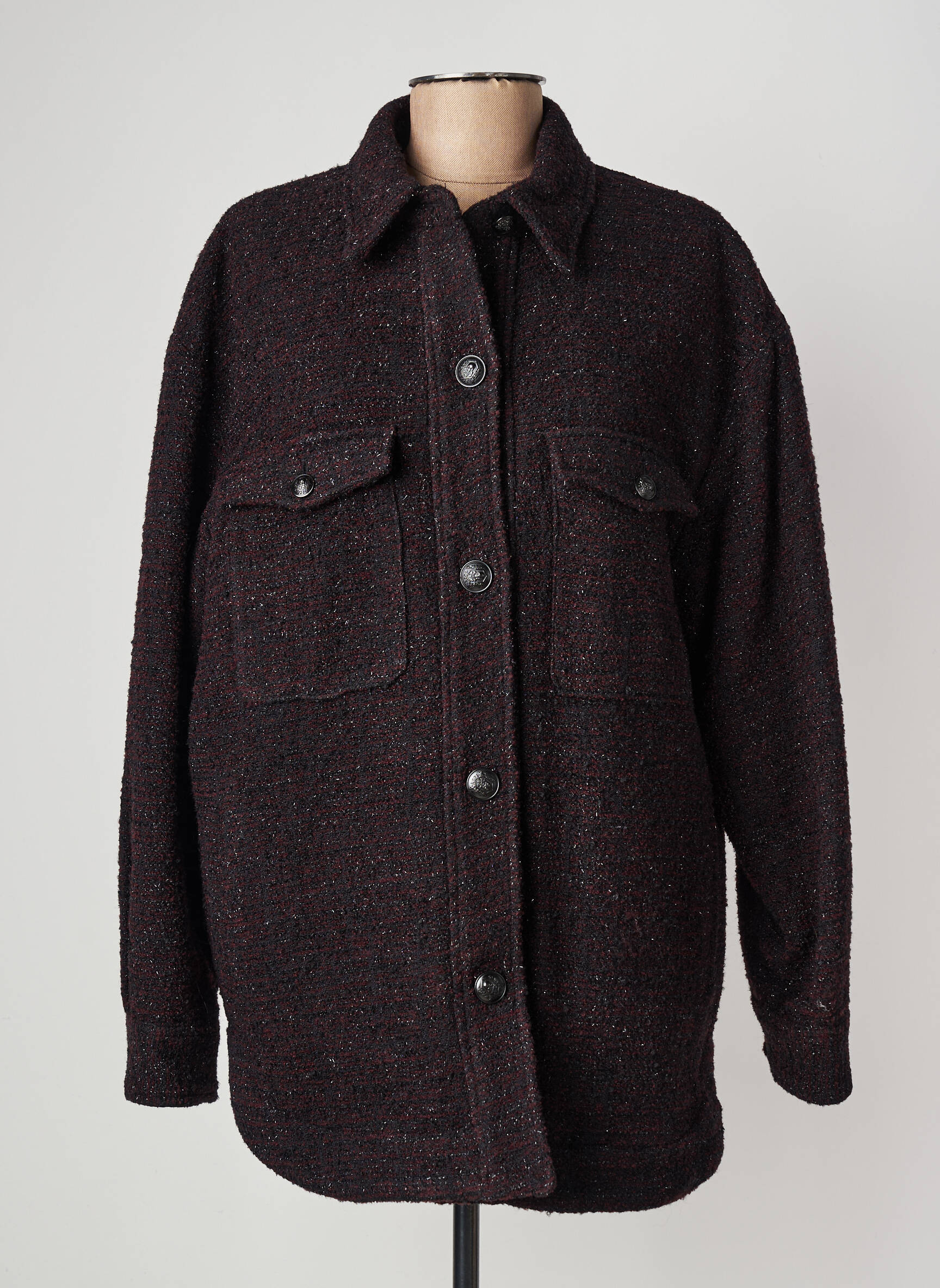 Ilgas paltas violetinis THE KOOPLES moteris