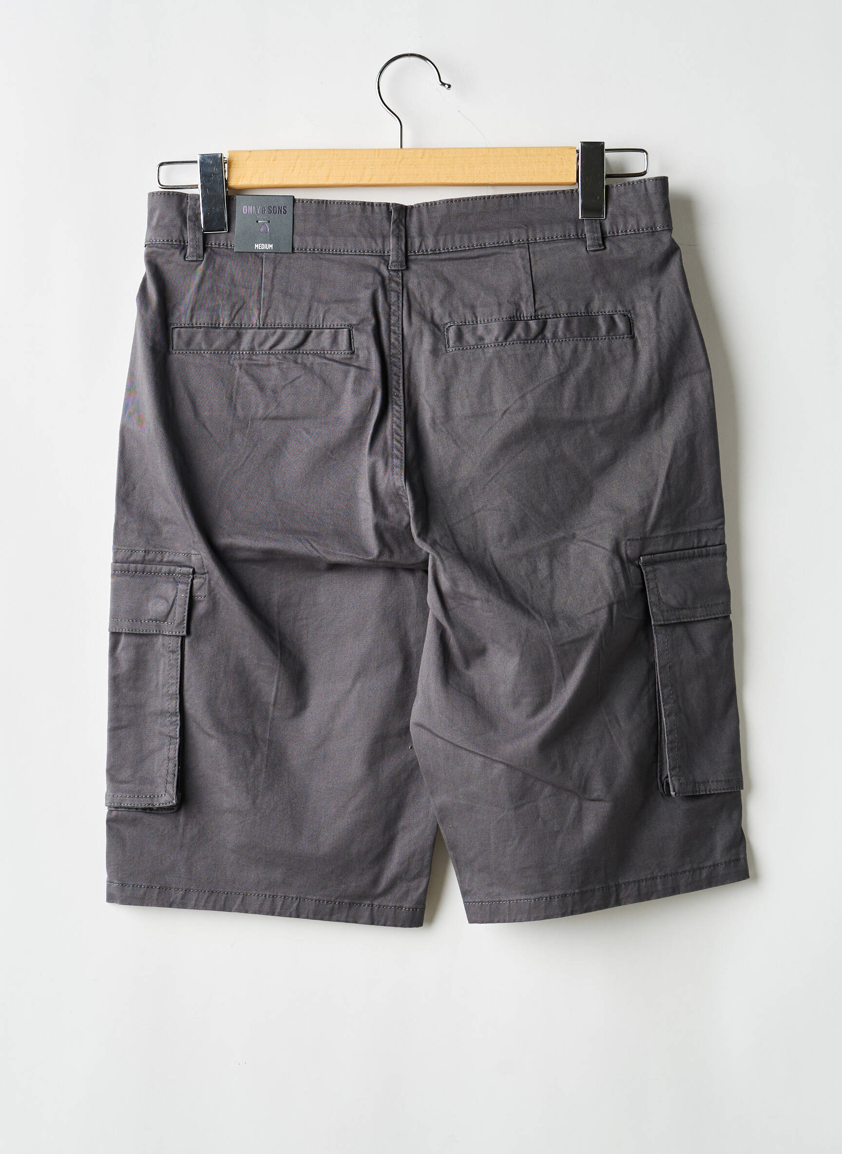 Bermudas tiesi kirpimas pilka ONLY&SONS vyras