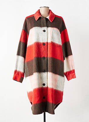 Ilgas paltas raudona VERO MODA moteris