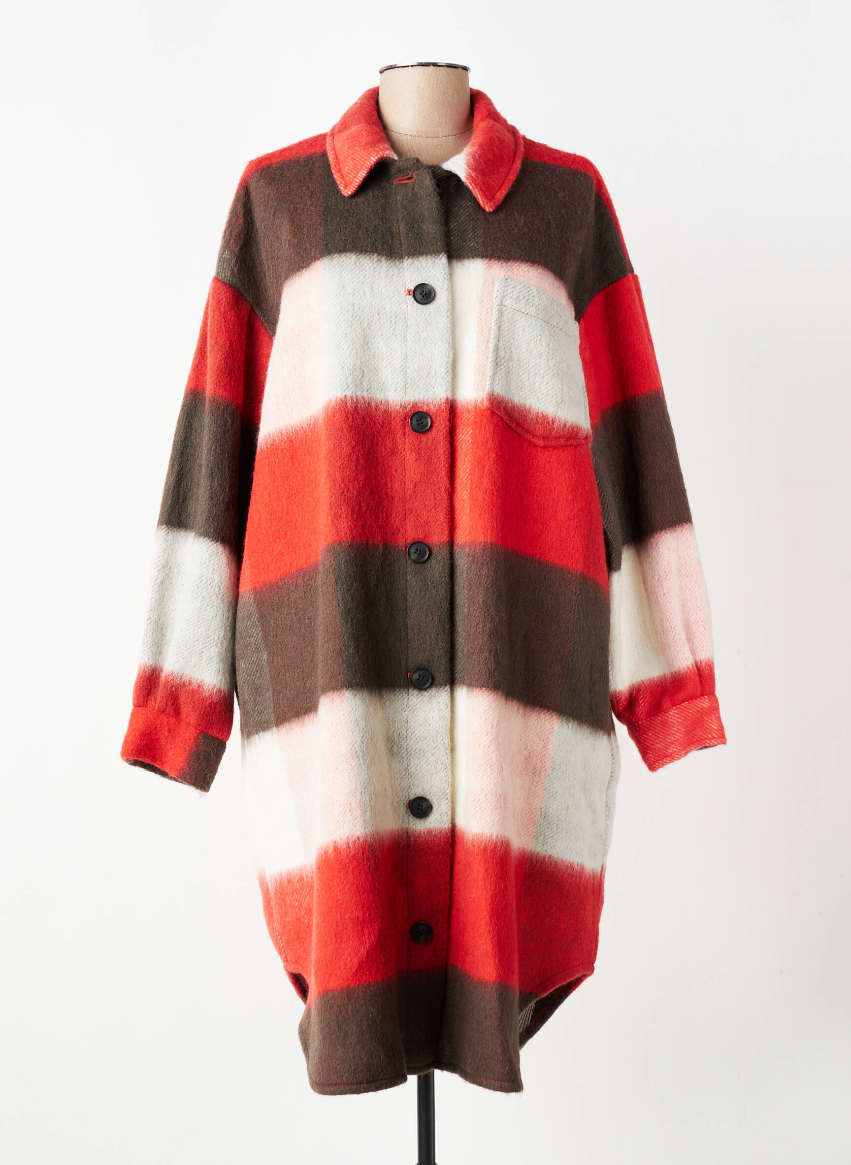 Ilgas paltas raudona VERO MODA moteris