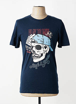 T-marškinys mėlyna JACK & JONES vyras