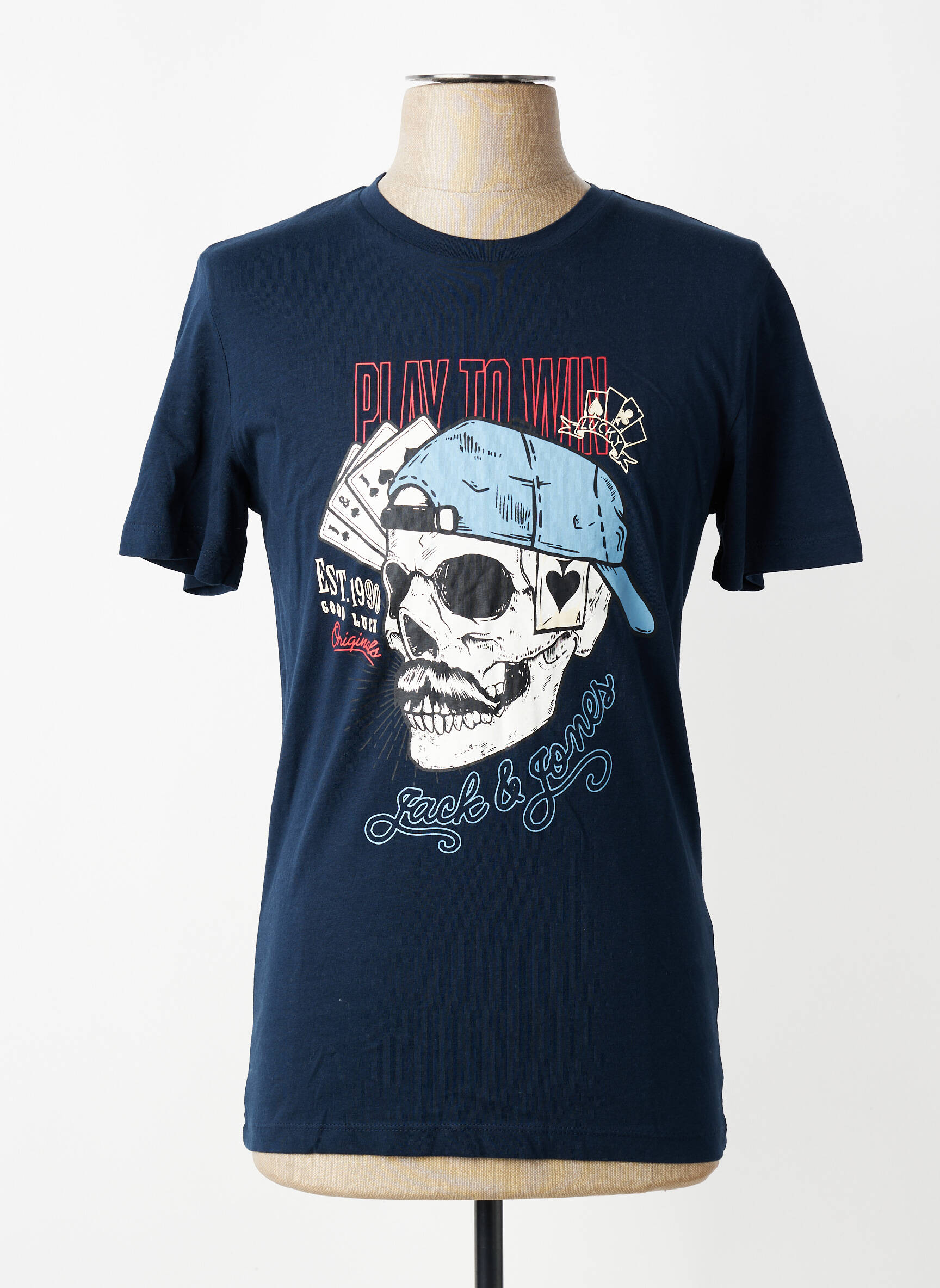 T-marškinys mėlyna JACK & JONES vyras