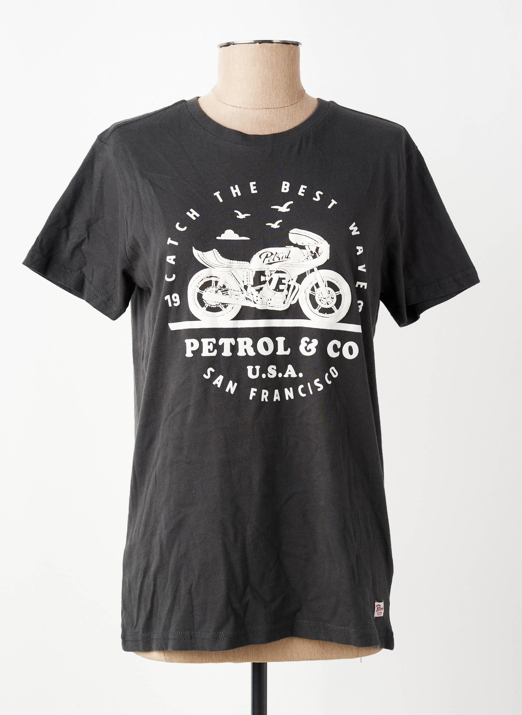 T-marškinys pilka PETROL INDUSTRIES vyras