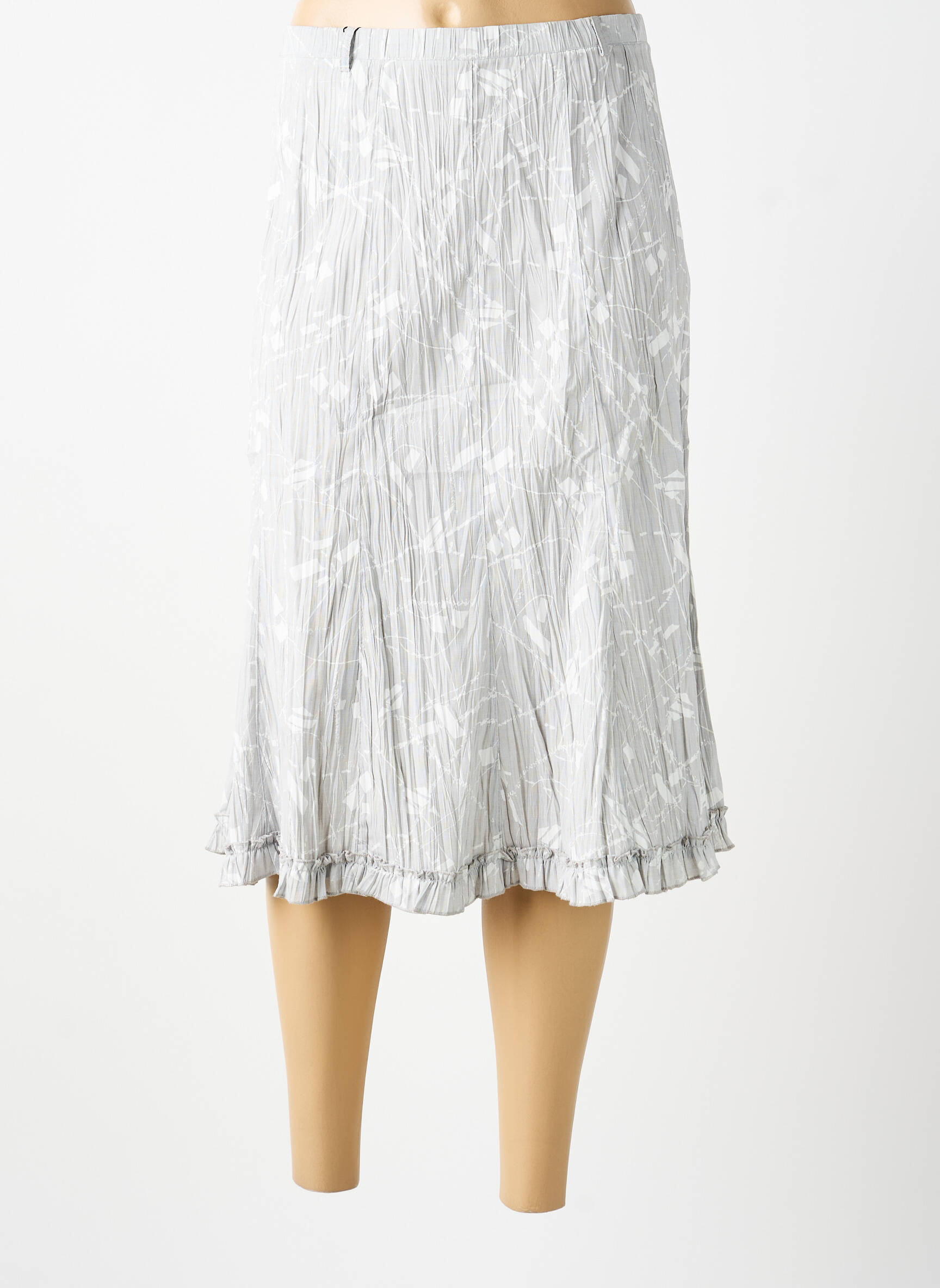 Pusilgis sijonas pilka MULTIPLES moteris