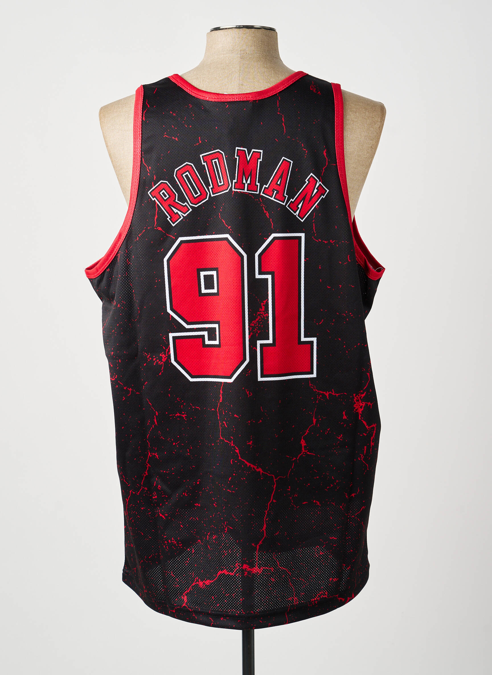 Marškiniai be rankovių raudona MITCHELL AND NESS vyras