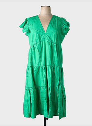 Pusilgių suknelė žalias VERO MODA moteris