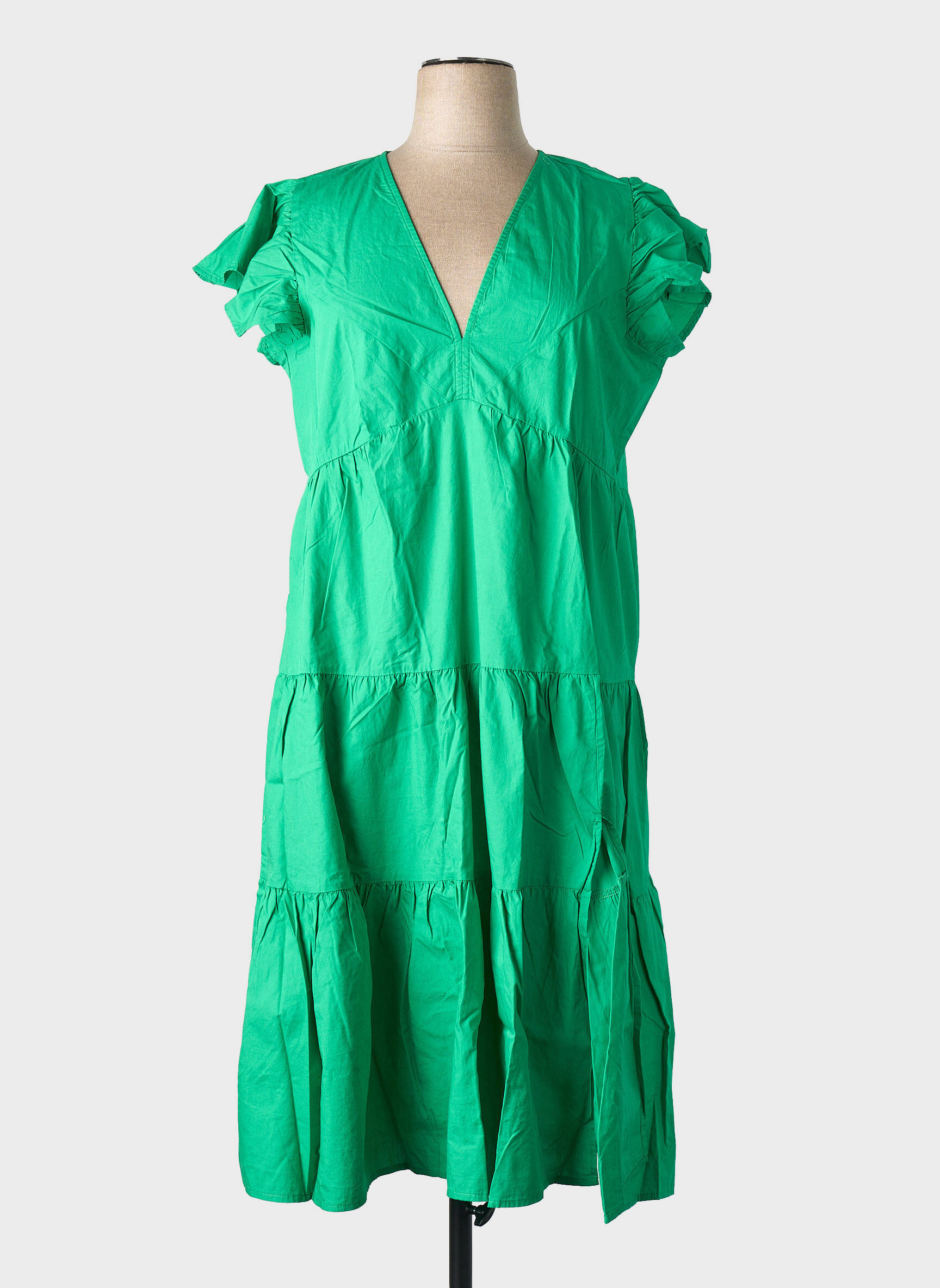 Pusilgių suknelė žalias VERO MODA moteris
