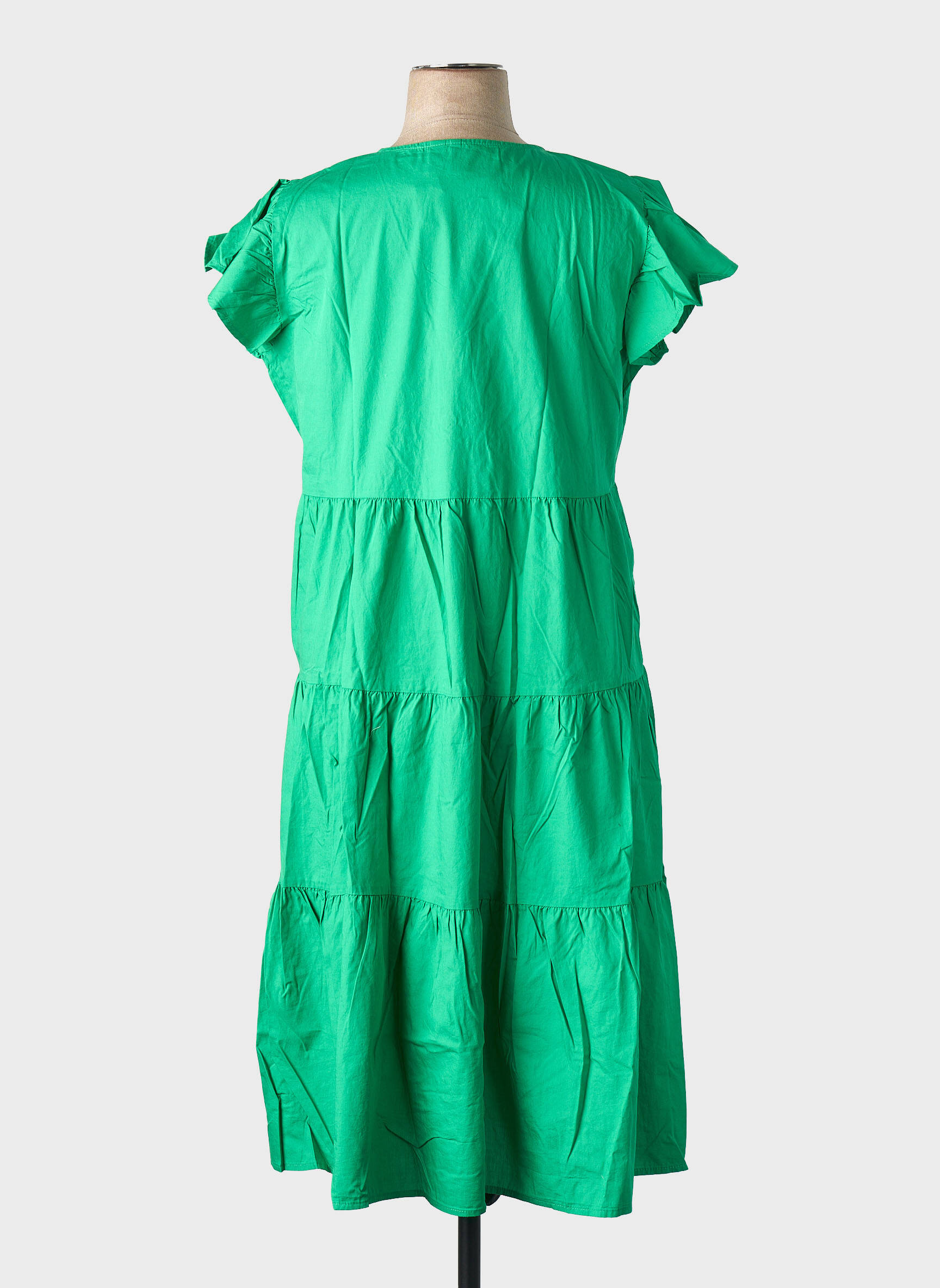 Pusilgių suknelė žalias VERO MODA moteris