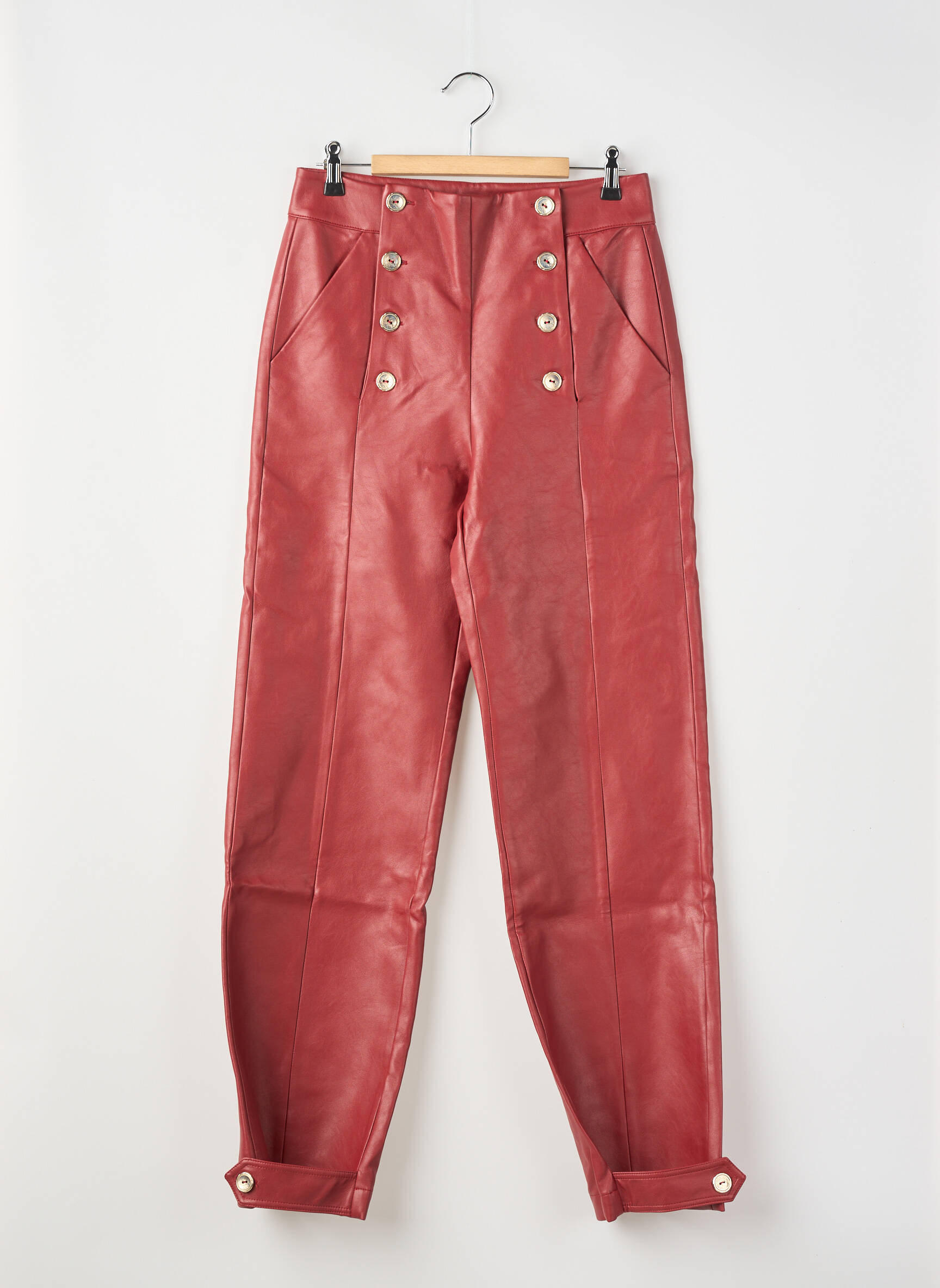 Platus kelnes raudona THE LABEL EDITION moteris