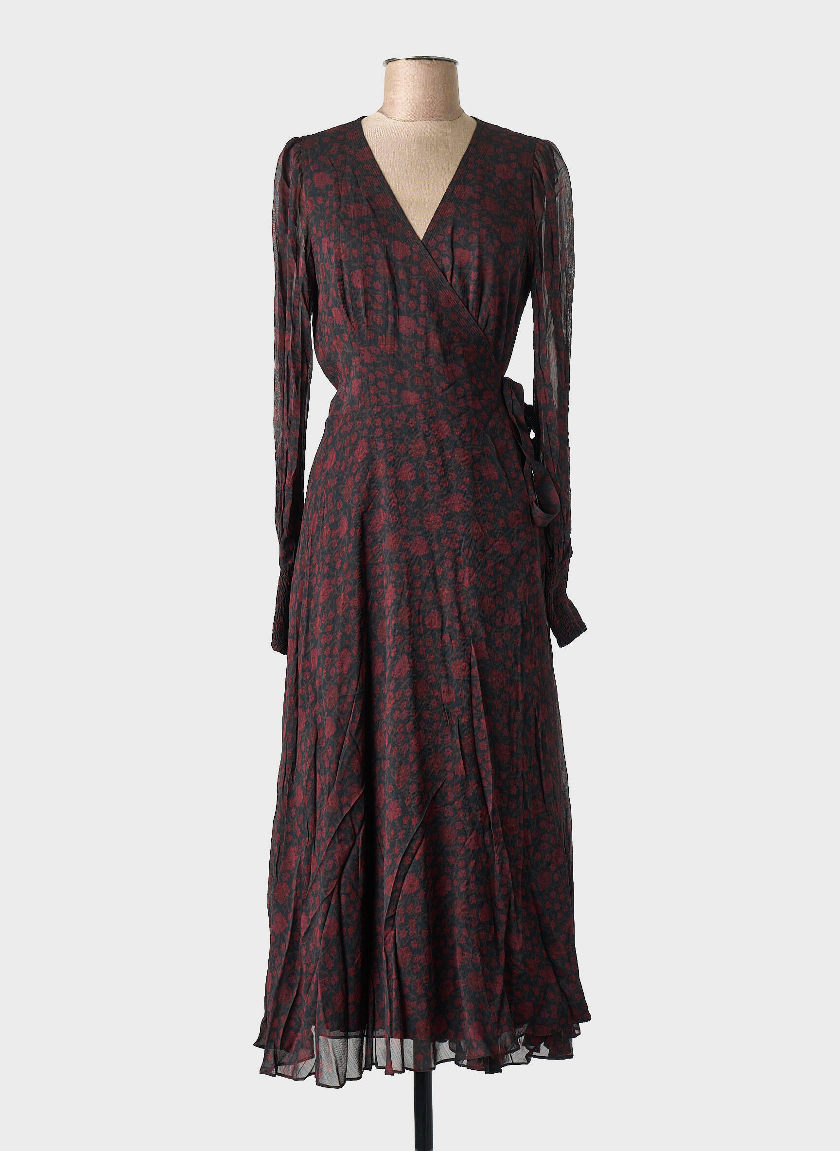 Pusilgių suknelė juodas RALPH LAUREN moteris
